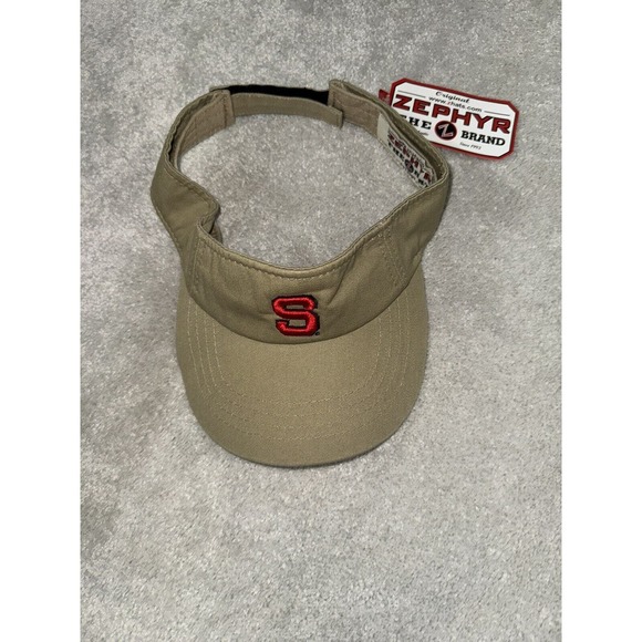 Zephyr zhats university Stanford cardinals logo‎ Khaki clsssic visor hat cap nwt - Picture 1 of 5